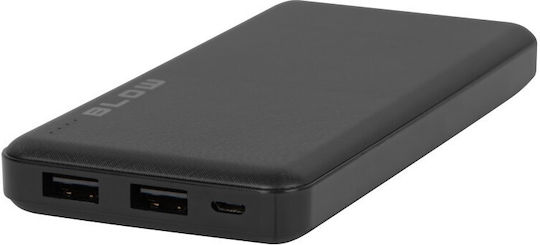 Blow PB10A Power Bank 10000mAh with 2 USB-A Ports and USB-C Port Black