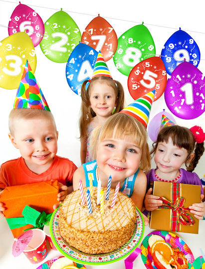 Комплект 5 Балони Номера 9 Латекс Бежови 40см