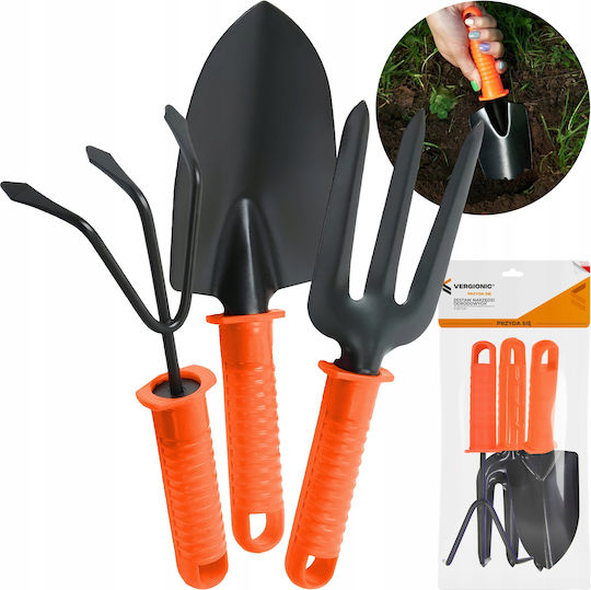 Garden Tool Set Rake Trowel Spade 3in1 Mini Garden Set