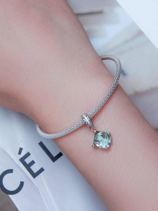 Pandora Silber Hängende Charm Grün