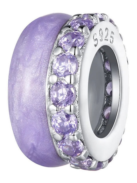Pandora Charm από Ασήμι με Ζιργκόν Μωβ