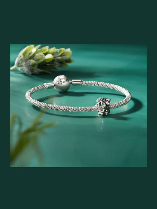 Pandora Висящ талисман от сребро със зелен циркон