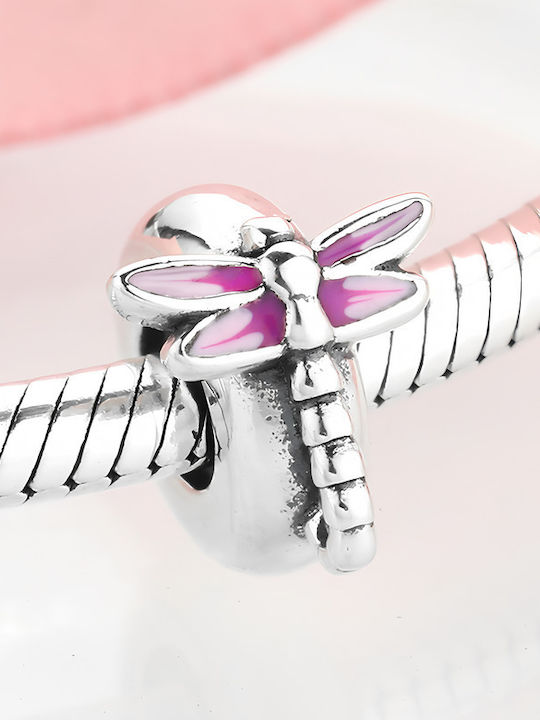 Pandora Charm Silver Pink Pandora Charm Silver Pink