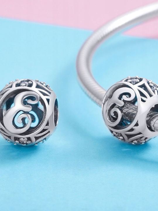 Pandora Charms Pendant Charms Letter E Silver 925