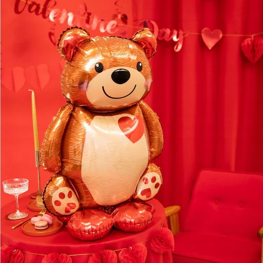 Heart Balloon Flowers Foil Jumbo 91cm