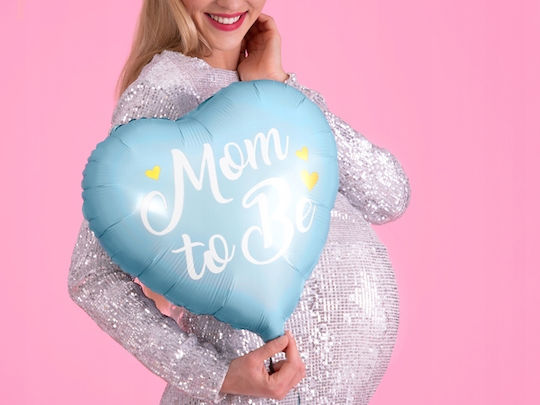 Luftballon Herz Folie Blau Mom Zu 35cm