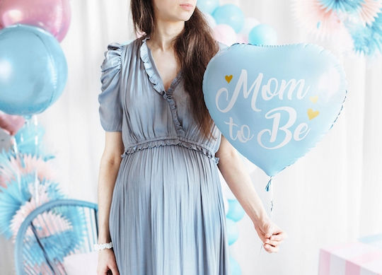 Luftballon Herz Folie Blau Mom Zu 35cm