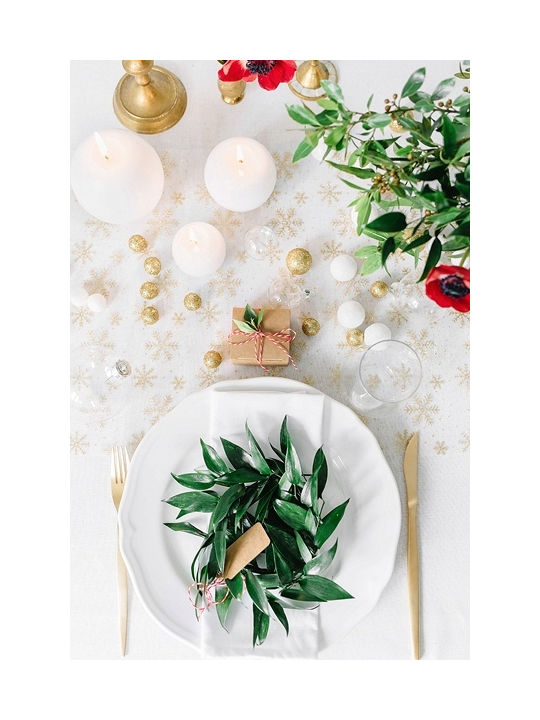 PartyDeco Lumânare Decorativă Glob Albă