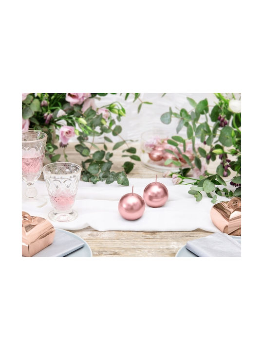 PartyDeco Ароматична Свещ Топка с Аромат на Роза