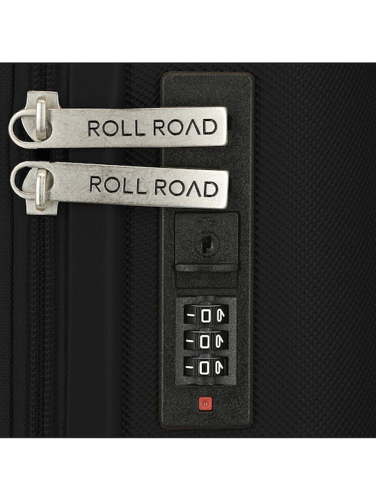 Roll Road Βαλίτσα Ταξιδίου Καμπίνας Σκληρή Black Ύψους 55εκ.