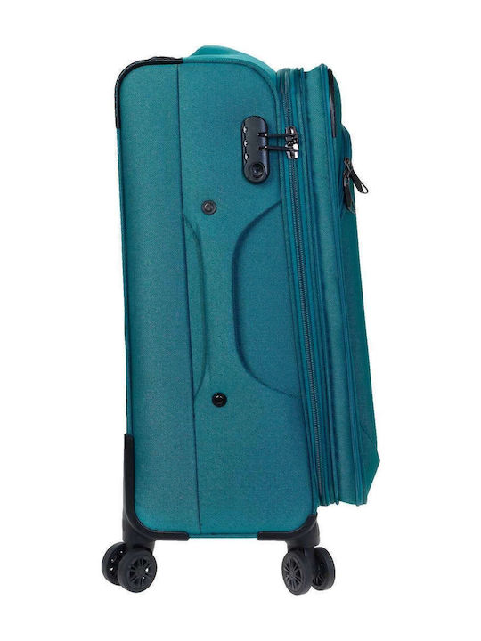 Diplomat Lisbon Fabric Petrol Suitcases Set 2pcs