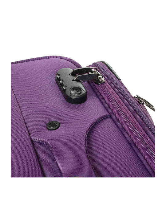 Diplomat Lisbon Valize de Călătorie din Material Textil Violet Set 2 Bucăți
