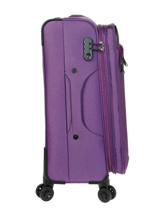 Diplomat Lisbon Valize de Călătorie din Material Textil Violet Set 2 Bucăți