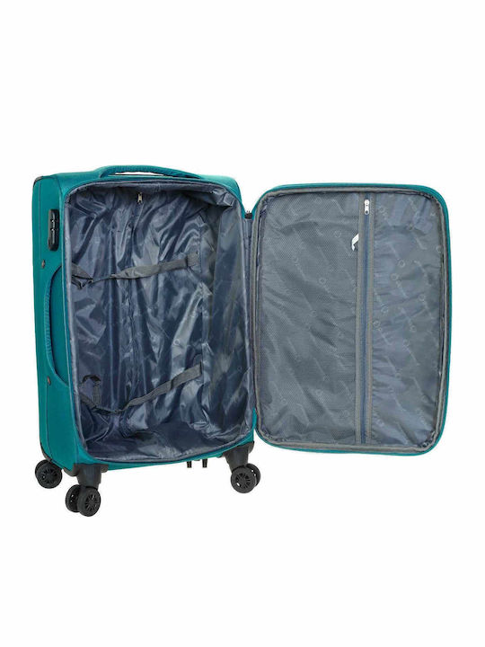 Diplomat Lisbon Fabric Petrol Suitcases Set 2pcs