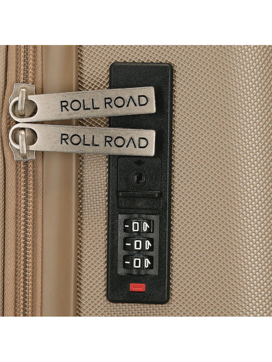Roll Road Μεσαία Βαλίτσα Ταξιδίου Σκληρή Champagne Ύψους 65εκ.