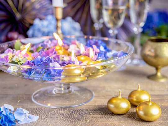 PartyDeco Lumânare Decorativă Glob Auriu
