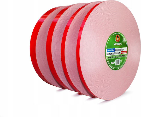 Selbstklebendes Schaumstoff Doppelseitiges Klebeband Weiß 50m x 25mm