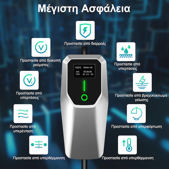 Junsun Portable Three-Phase 11kW Charger With Built-in 5m Type 2 Cable