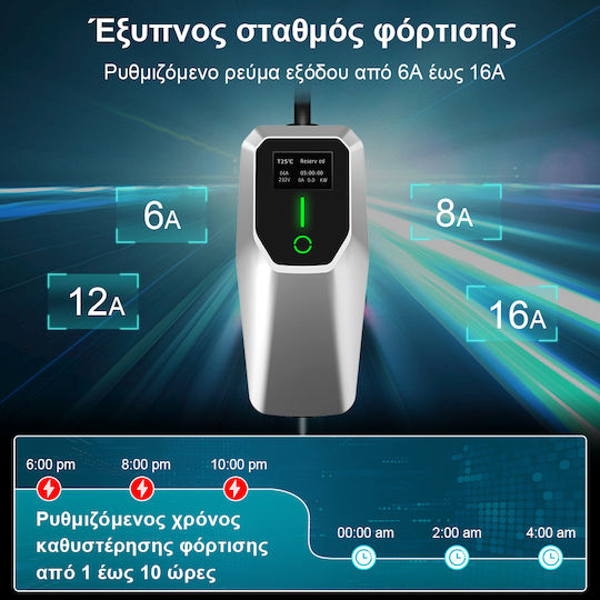 Junsun Portable Three-Phase 11kW Charger With Built-in 5m Type 2 Cable