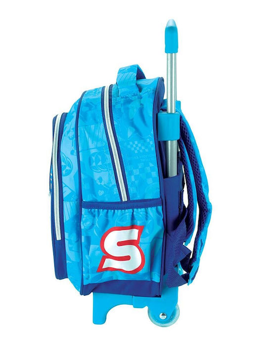 Gim Sonic Classic School Bag Trolley Kindergarten Blue With Water Bottle Holder 12L 2026