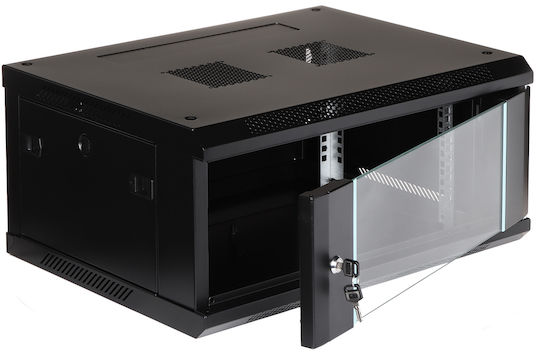 Delta Επιτοίχια Καμπίνα Rack 19U Μαύρο EPRADO-R19-4U/450-BLUE