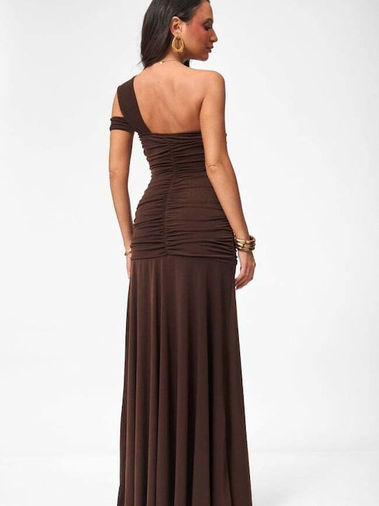 Maxi Abendkleid Braun Dunkel
