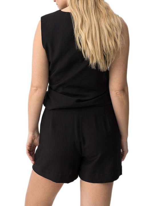 Tiffosi Bluza Damă Fără Mâneci Cu Decolteu În V Negru Tiffosi Bluza Damă Fără Mâneci Cu Decolteu În V Negru
