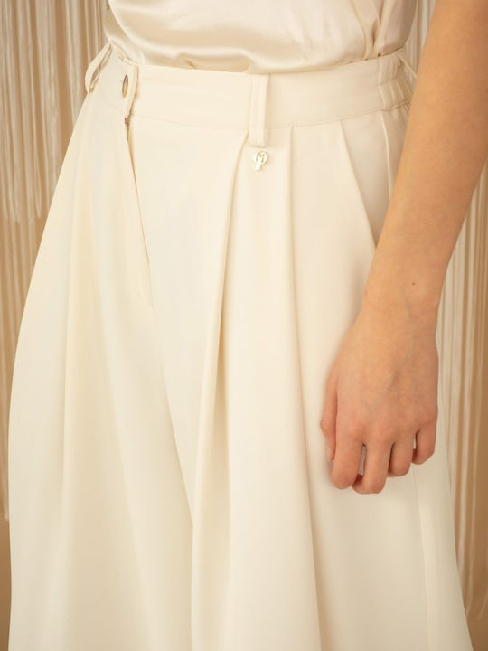 Damen Stoffhose in Ecru