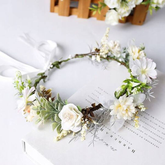 Ecarla Wreath Headband Flowers Boho W111