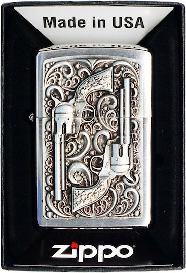 Zippo Brichetă Rezistentă la Vânt cu Flacără în Culoare Bej