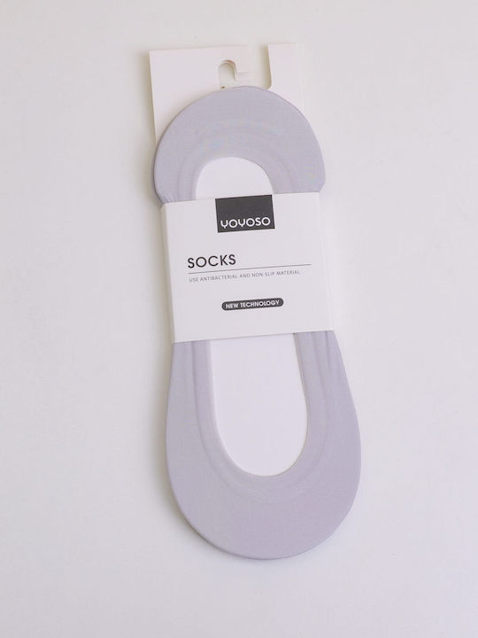 Kurze Socken Ice Silk Silikon Set 2 Stück Beige