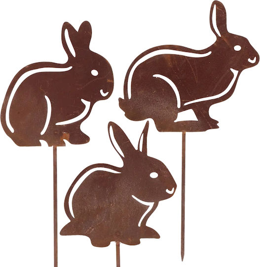 Garden Decoration On A Stake Set Bunnies