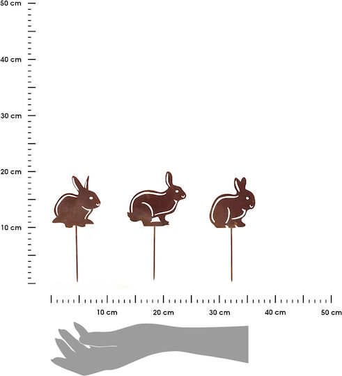 Garden Decoration On A Stake Set Bunnies