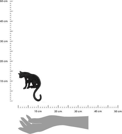 Cast Iron Hanger Cat 10.8 X H15.3 Cm