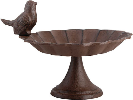 Gusseisen Vogeltränke Auf Einem Stand
