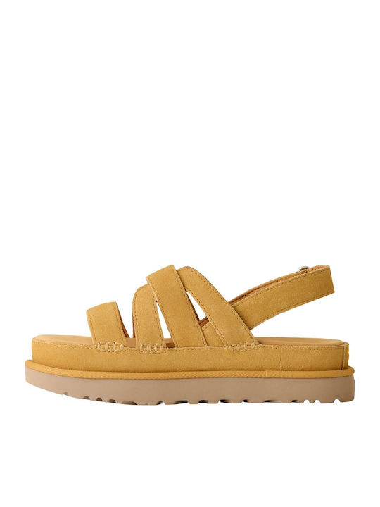 Goldenstar Дамски Сандали Flatforms Жълти