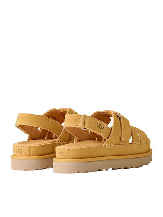 Goldenstar Дамски Сандали Flatforms Жълти