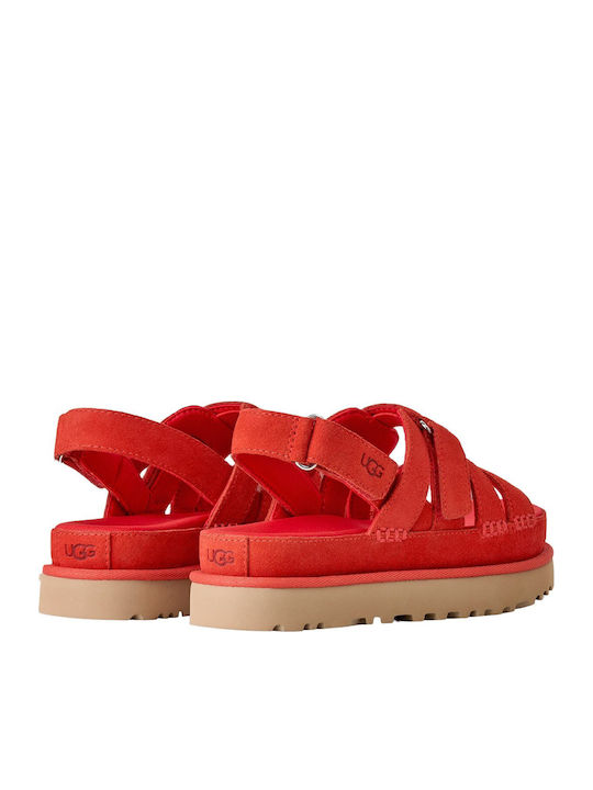 Goldenstar Дамски Сандали Flatforms Червени