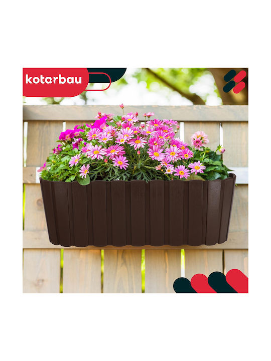 Kotarbau Σετ 4 Ζαρντινιέρες Πλαστικές Rustic Brown Kotarbau Σετ 4 Ζαρντινιέρες Πλαστικές Rustic Brown