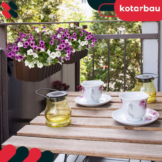 Kotarbau Set 4 Kunststoff Blumenkästen Rustikal Braun