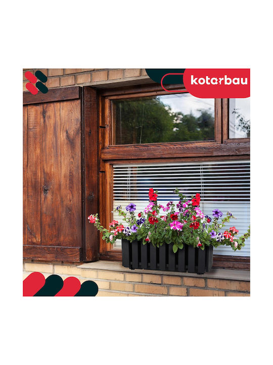 Kotarbau Set 6 Ghivece De Flori Din Lemn Anthracite