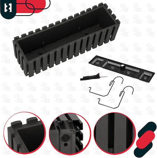 Kotarbau Hölzerner Pflanzgefäß Grau 60cm