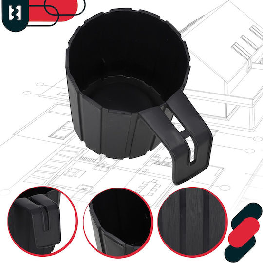 Kotarbau Set 6 Ghivece de Flori Plastice Antracit