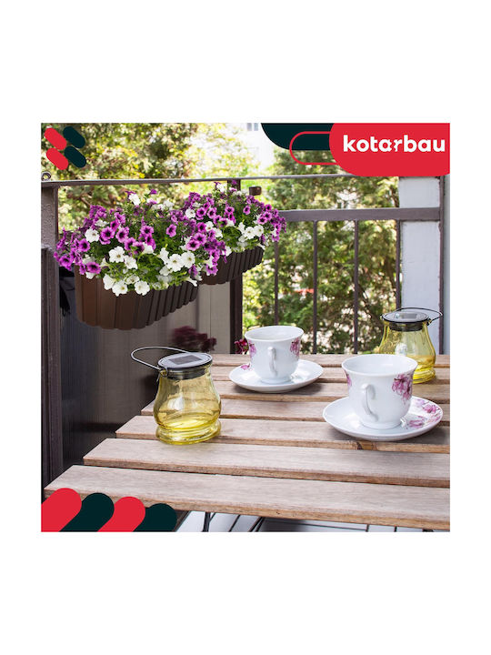 Kotarbau Σετ 2 Γλάστρες Πλαστικές Rustic Brown