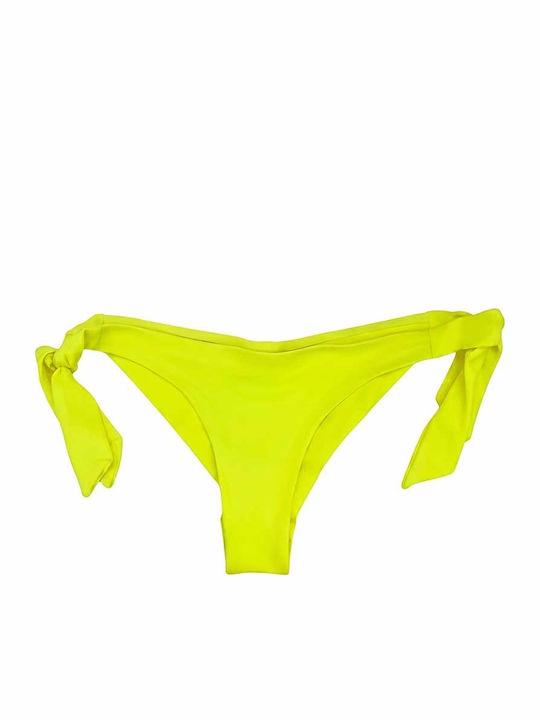 Bikinihosen Brasil mit Schnürung Fluoreszierendes Gelb