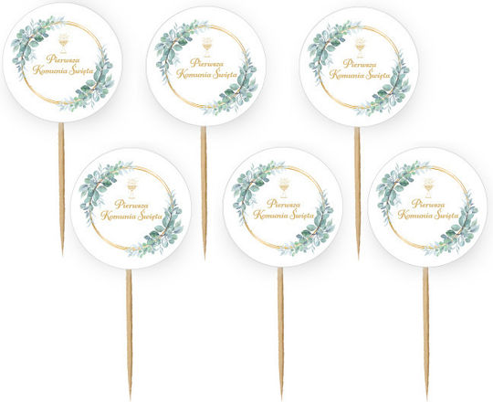 Communion Round Picks Toppery 6pcs