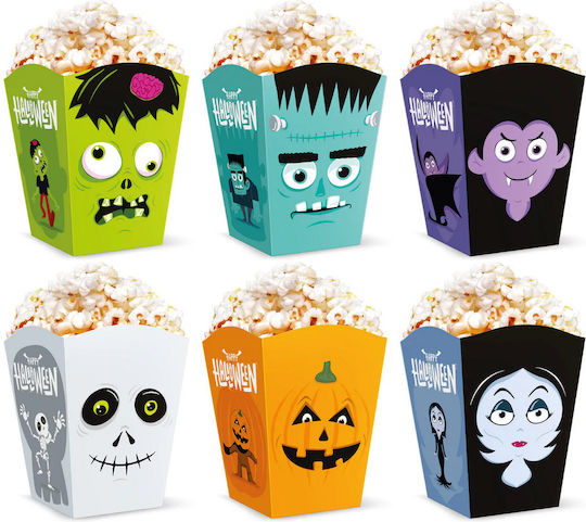 Halloween Monster Popcorn Bucket Boxes 6pcs