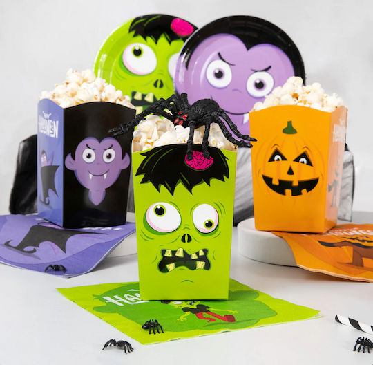 Halloween Monster Popcorn Bucket Boxes 6pcs