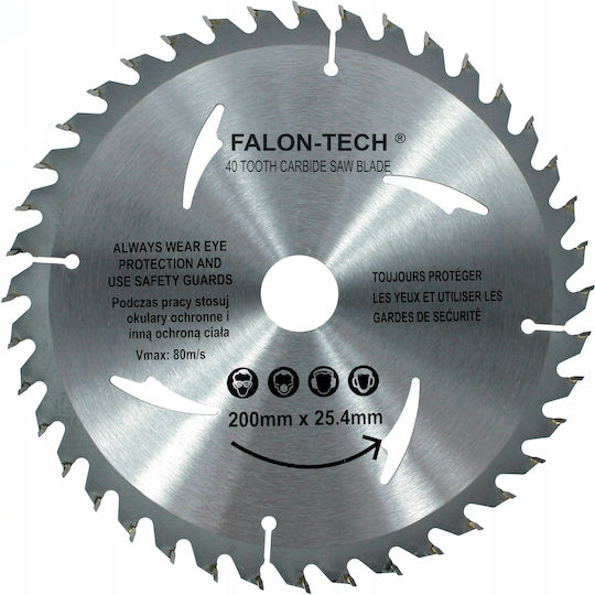 Falon-Tech Disc De Tăiere Lemn Cu 40 Lame 200mm