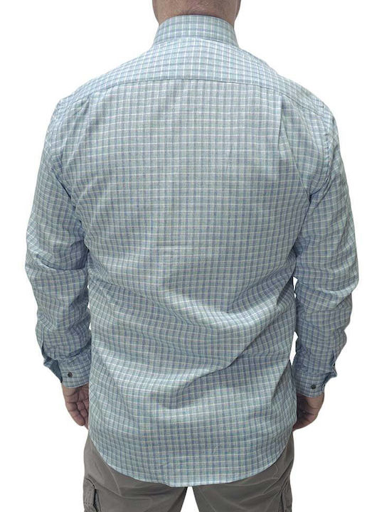 Long Sleeve Shirt Regular Fit Checked Green